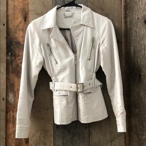 White leather jacket